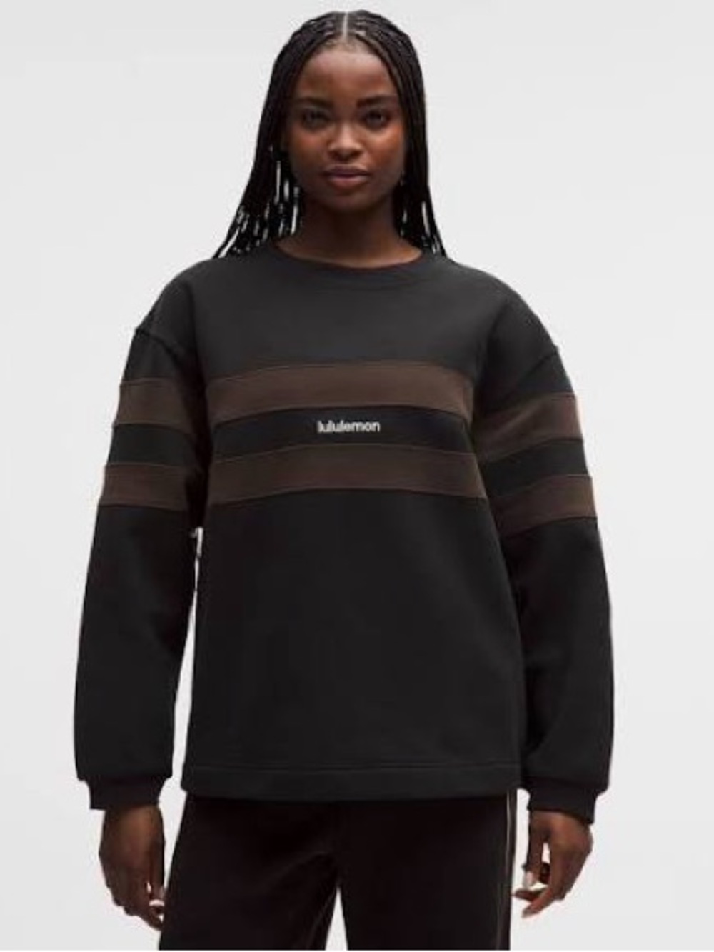 Lululemon - Black Sweatshirt with Brown Stripe